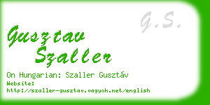 gusztav szaller business card